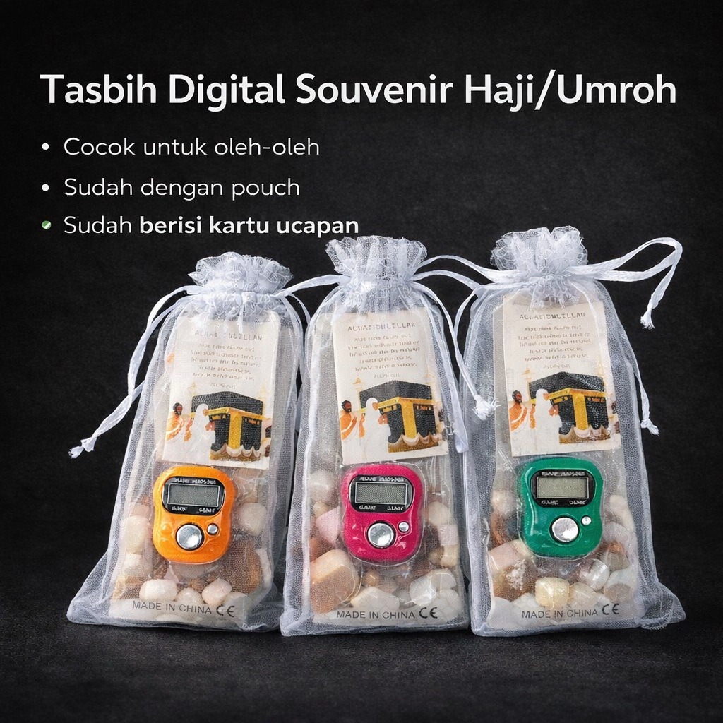 [BS] SOUVENIR HAJI/UMROH/PENGAJIAN/LEBARAN TASBIH MINI DIGITAL DENGAN KEMASAN