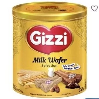 Gizzi Milk Wafer Selection Keju Kurma Coklat Kaleng 240gr