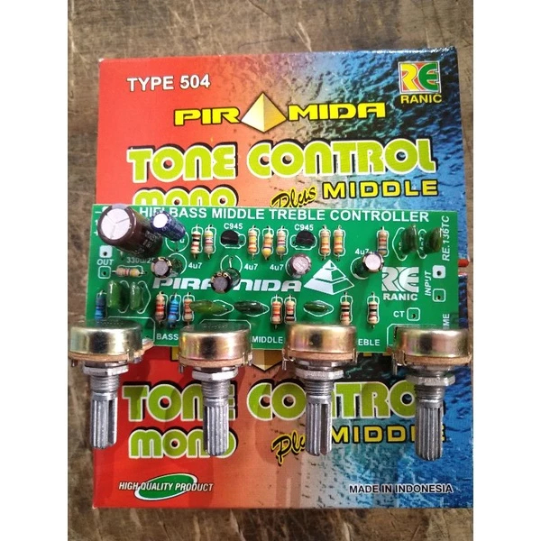 Kit Tone Control Mono TR Plus Middle Transistor Piramida type 504