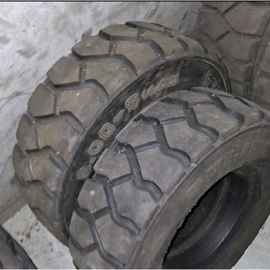 ban forklift 6.00-9 solid bekas