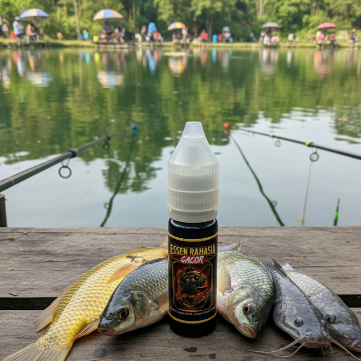 (Essen Rahasia Gacor)  - Essen Khusus Ikan Mas Nila Lele Patin Nilem Untuk Mancing Dikolam & Sungai