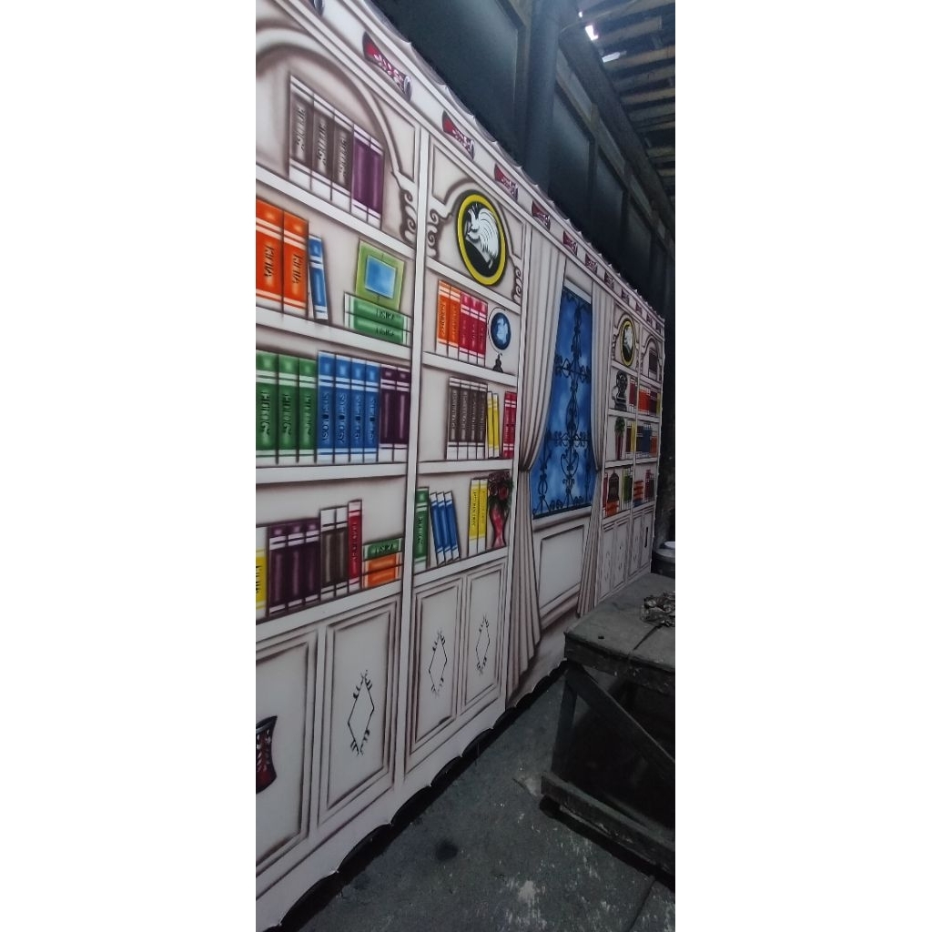 BACKGROUND WISUDA CREAM 3X2,5M DAN 4X2,5M