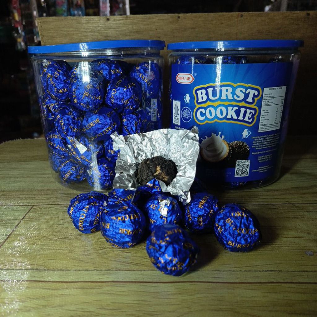 permen coklat burst cookie