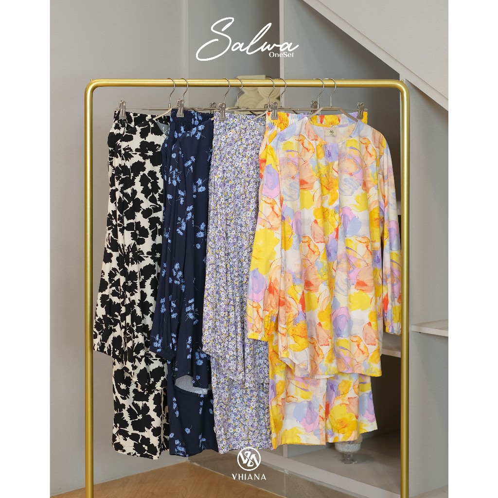 Salwa Set by Vhiana / Setelan lengan panjang / One set rayon Premium