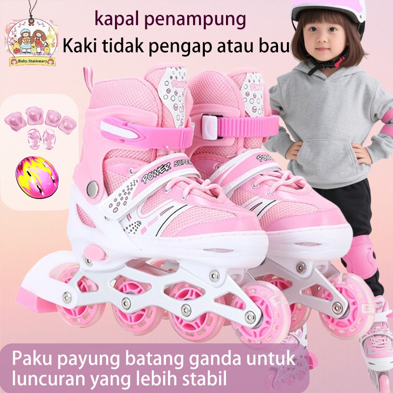 Sepatu Roda Anak Model Bajaj - Roda 4 Import untuk Anak Laki 3 Tahun & Perempuan 5 Tahun (Pemula)