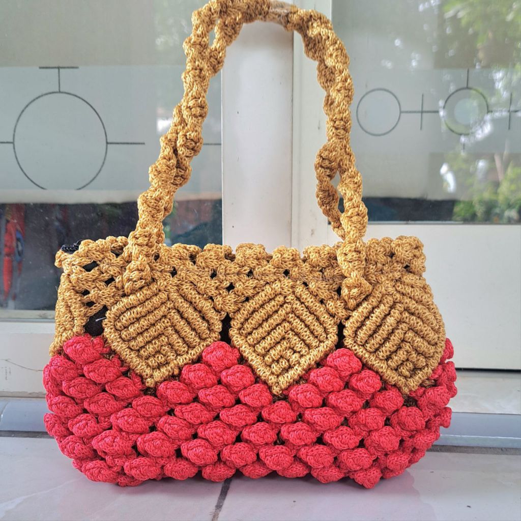 Dompet Rajut Talikur / Dompet Jinjing Talikur / Dompet HP Talikur / Tas Rajut Jinjing Mini