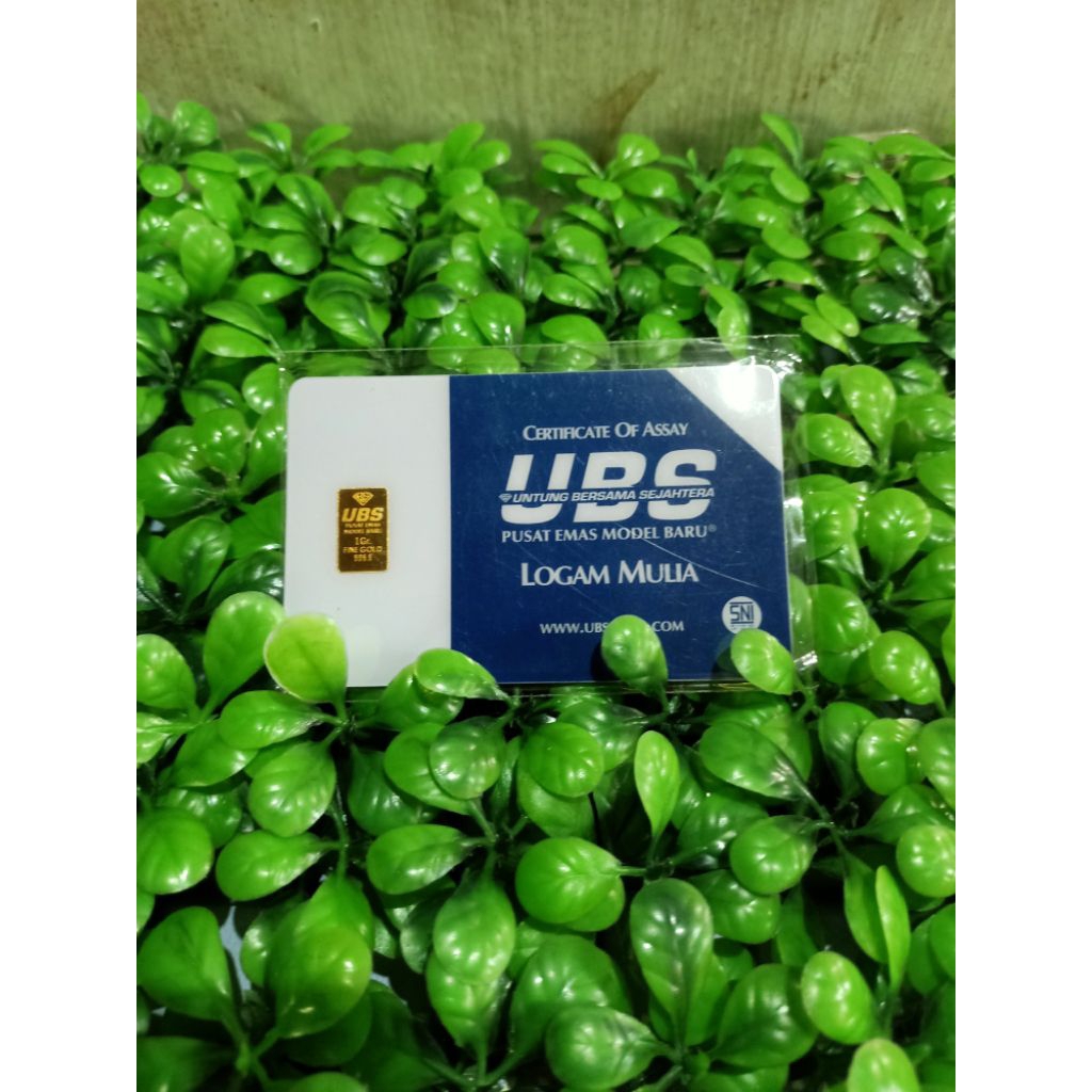 Logam Mulia Emas UBS 1 Gram - Sertifikasi Asli, Kemasan Presisi, Kadar Tinggi