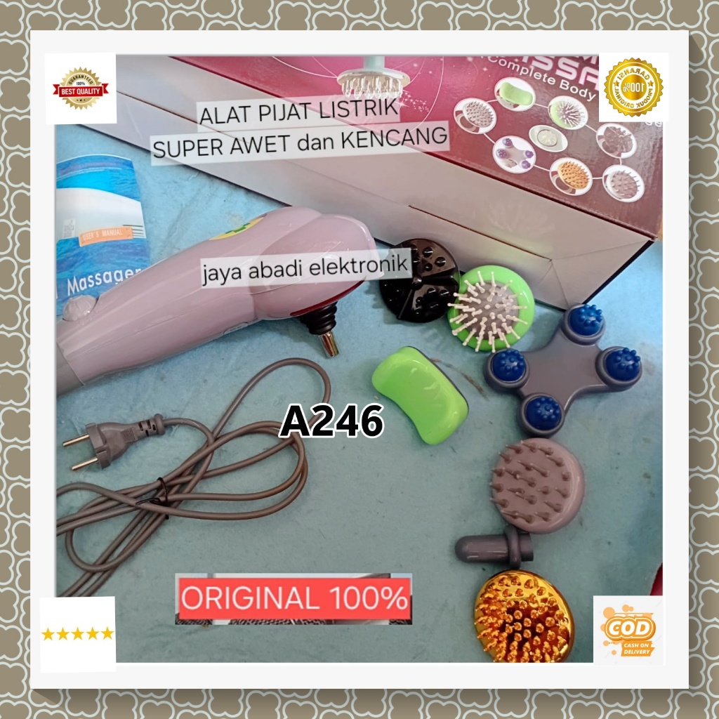 A246 ALAT LISTRIK ELEKTRIK TERAPI MAGIC MASSAGER 8 in 1 H118 MESIN MASSAGE ORI 100% PELANGSING PENGH