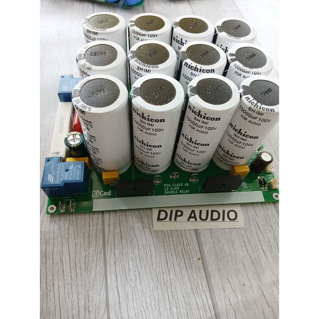 KIT PSU 12 ELCO CLASS AB DOUBLE LAYER + ELCO NICHICON PUTIH 10000UF 100V