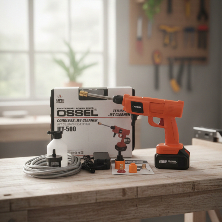 JET CLEANER CORDLESS JET CLEANER BATERAI ALAT CUCI MOTOR MOBIL JET-500 OSSEL