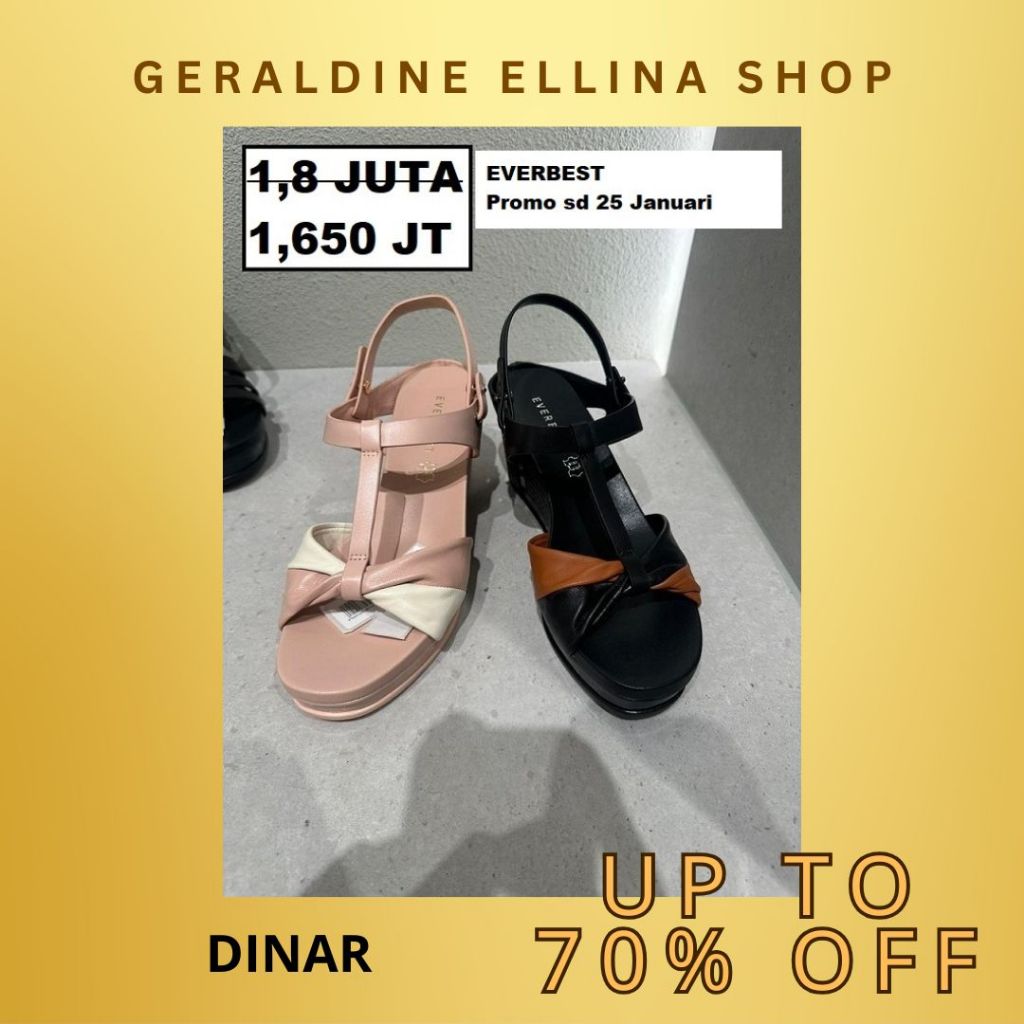 Sandal wedges EVERBEST sale ORIGINAL 100% Seri DINAR