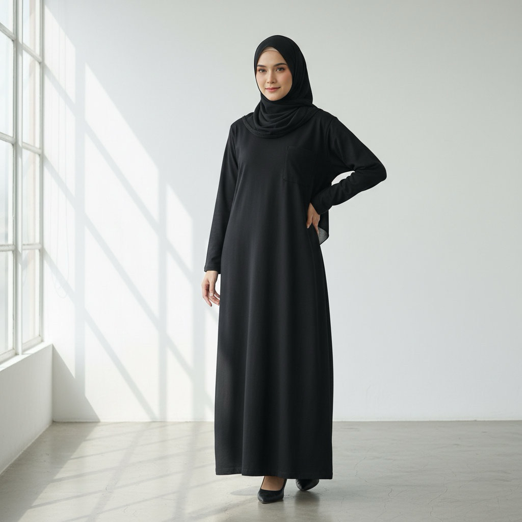 Abaya / Gamis / Dress Harian / Dres Kaos Katun