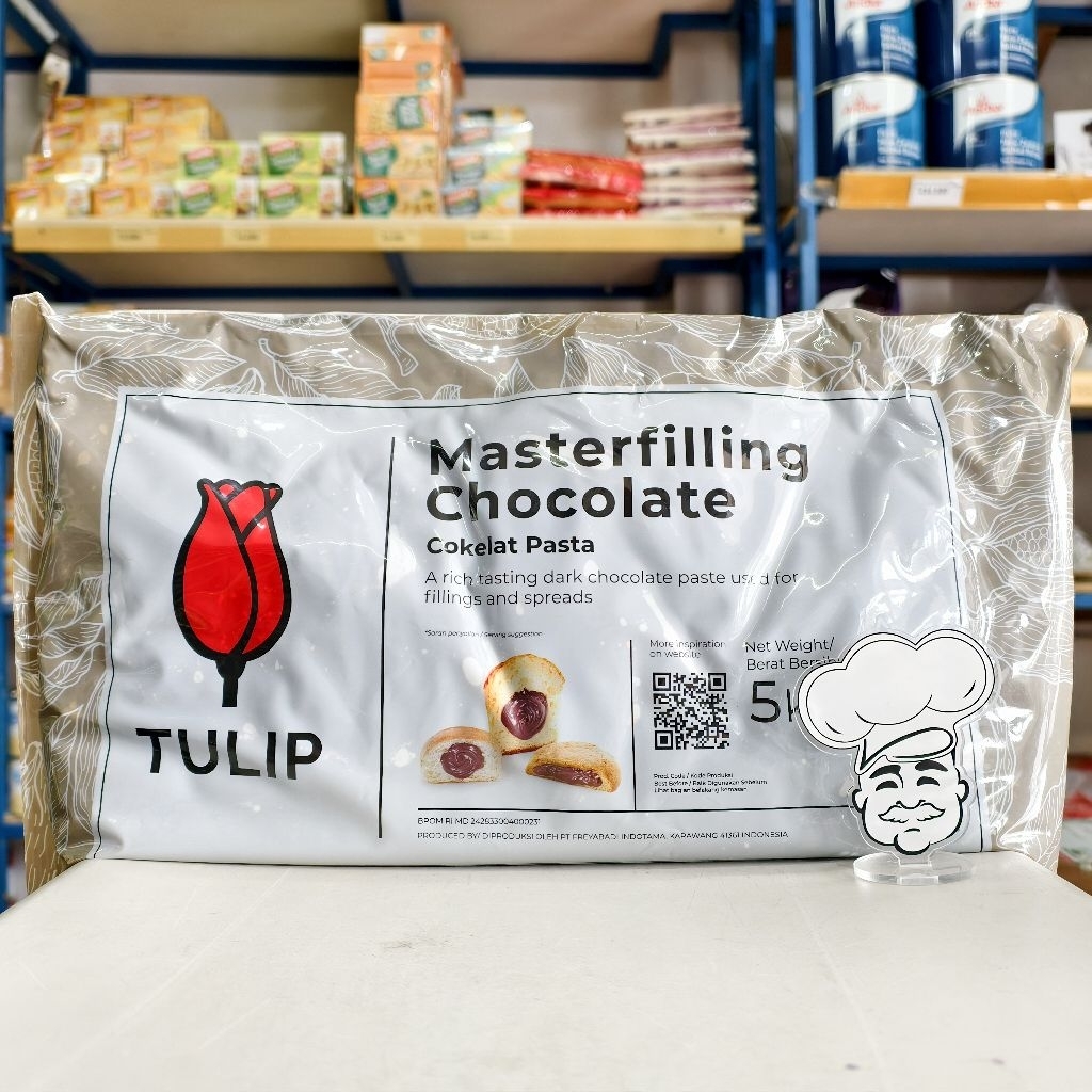 Tulip Filling Coklat 5Kg / Tulip Pasta Coklat 5Kg / Tulip Filling Isian Roti Coklat / Tulip Filling 