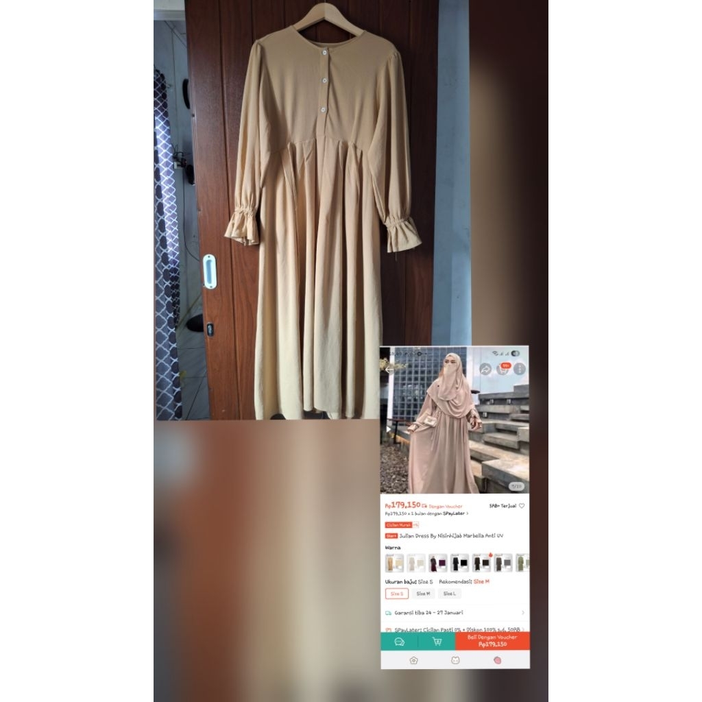 Priloved Julian dress by nisin hijab(cringkle)