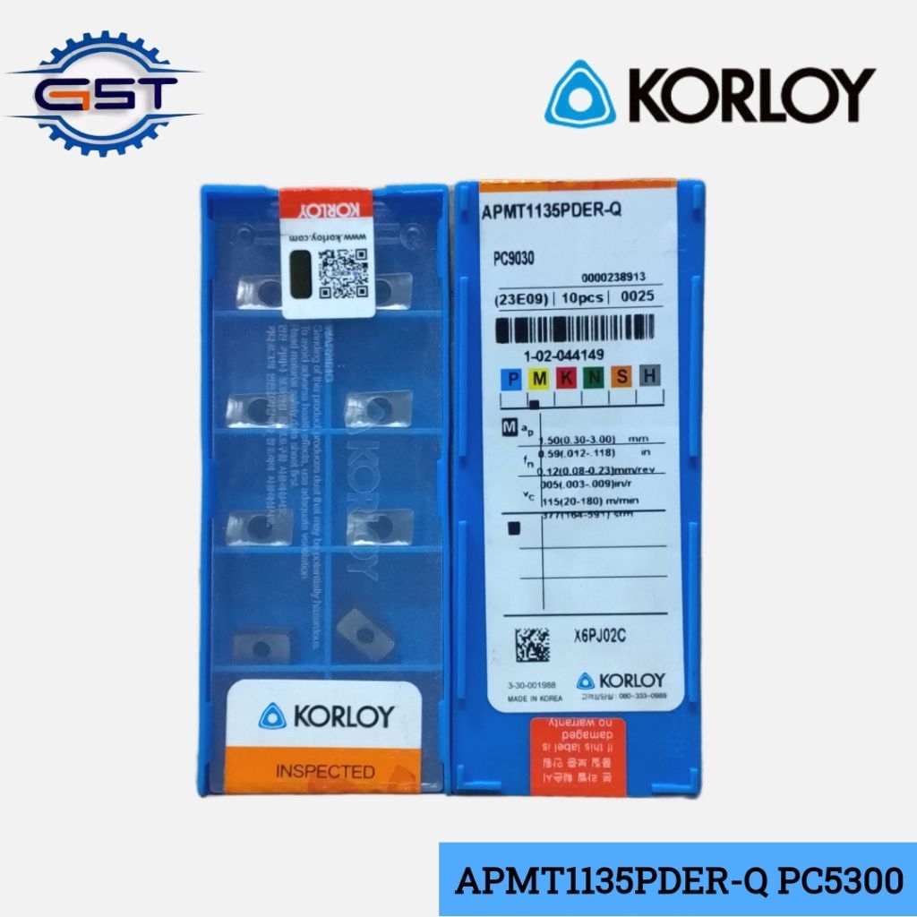 Insert APMT1135PDER-Q PC5300 KORLOY pahat bubut Milling APMT1135 PDER CHIP APMT 1135 PDER