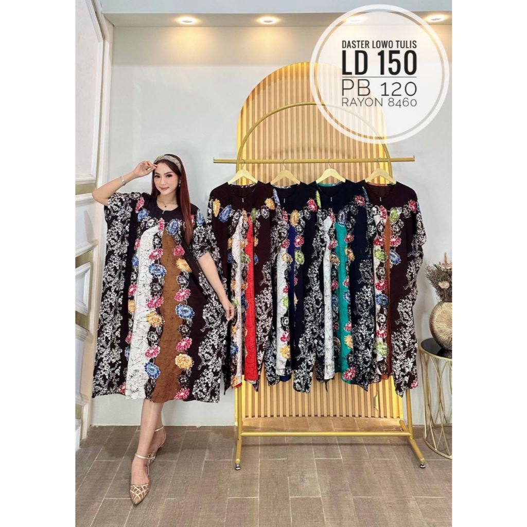 Daster lowo Tulis sletting busui kain santung tebal