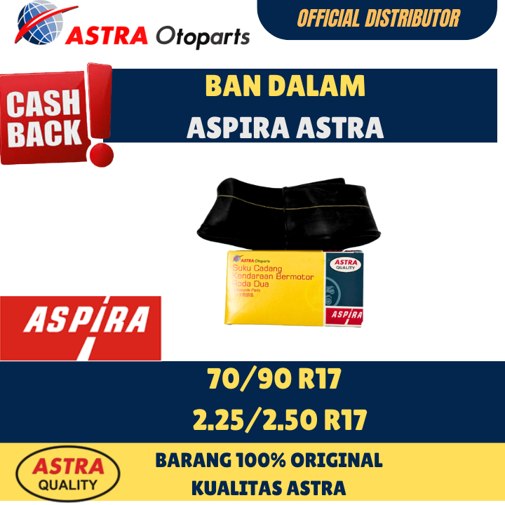 Ban Dalam Aspira 70/90 R17 2.25/2.50 R17 Original Murah