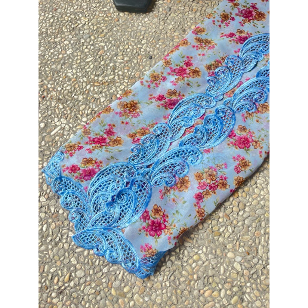 Kain yoryu lukis pront bordir kerawang