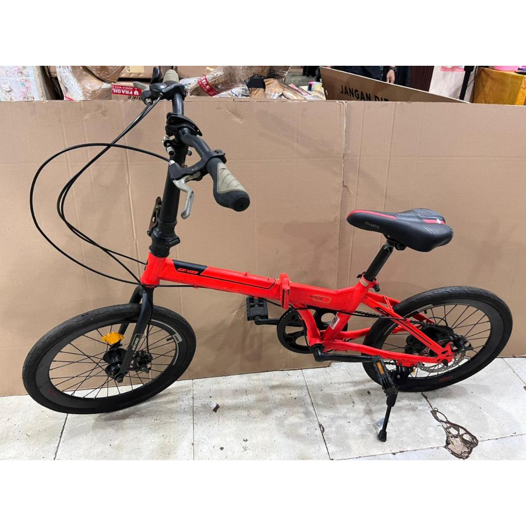 [SALE STOK DISPLAY] Sepeda Lipat 20 Inch BNB Amos 7 Speed Rem Cakram