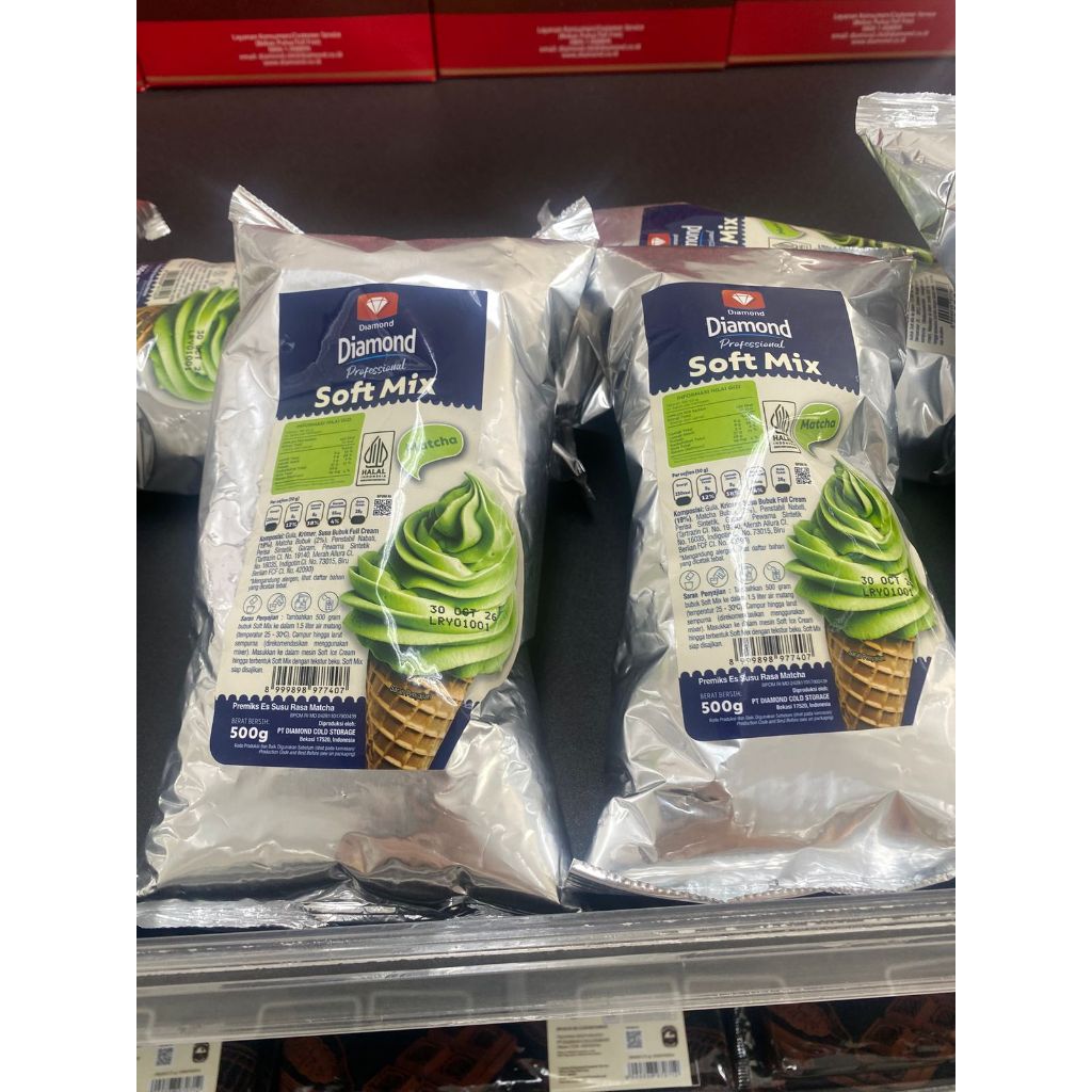 Diamond Soft Mix Vanilla Ice Cream / Bubuk Soft Es Krim Rasa Vanilla 500 g