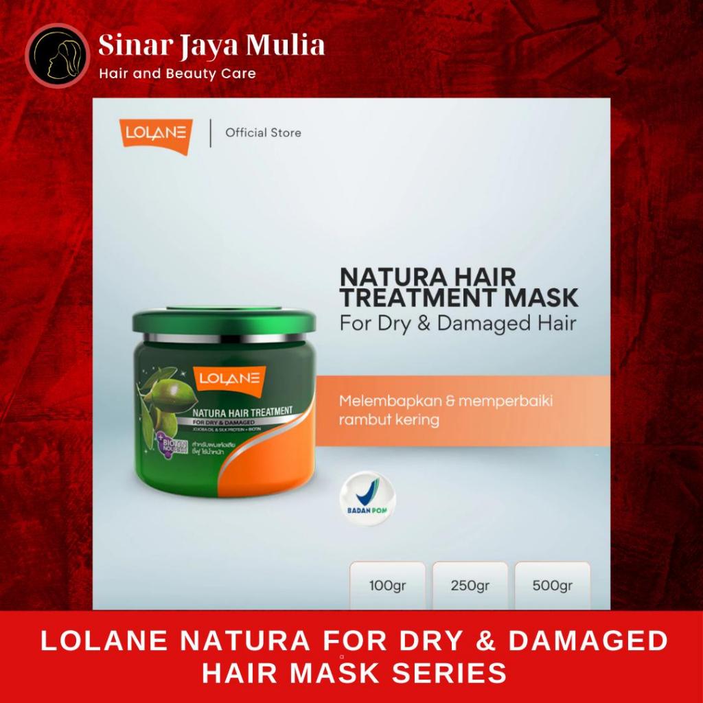 Lolane Natura Masker For Dry & Damaged 100gr/250gr/500gr - Masker Rambut Kering/Perawatan Rambut