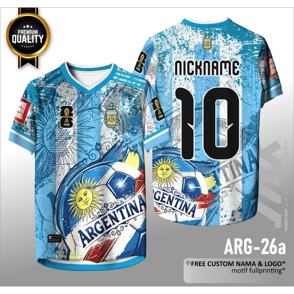 jersey argentina piala dunia 2026 kaos bola fans suporter piala dunia terbaru ar26a