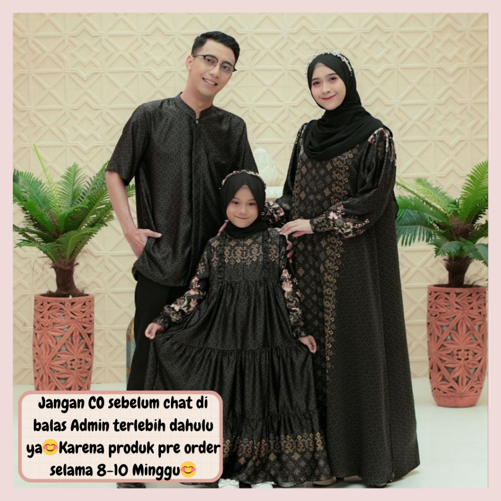 Raya malika by Hasnaliya OPEN PRE ORDER (Ready April 2026) family set couple muslim gamis Koko anak 