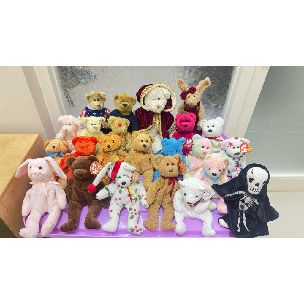 TY & Boyds Boneka Teddy Putar, Teddy bulir, Teddy Haloween