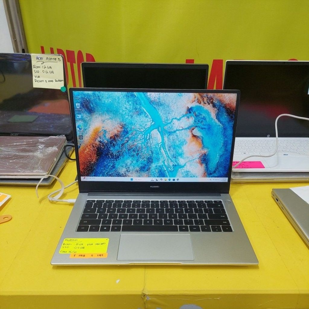 laptop huawei NbB WAH9 core i5 10210U ram 8gb ssd 512gb vga nvidia geforce mx250    . 1175