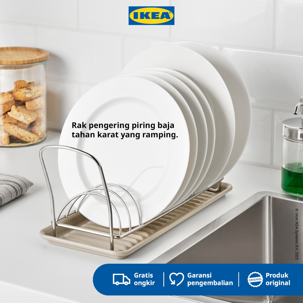 IKEA VALVARDAD Rak Pengering Piring Anti Karat 12x32 cm