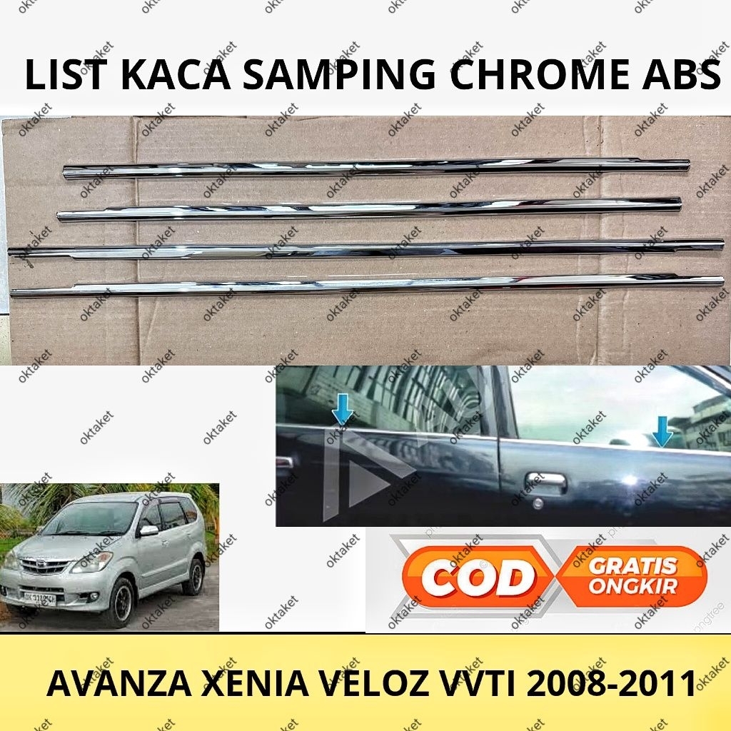 List Kaca Samping Avanza Xenia Veloz  VVT-i / lama / 2008 2009 2010 2011 chrome