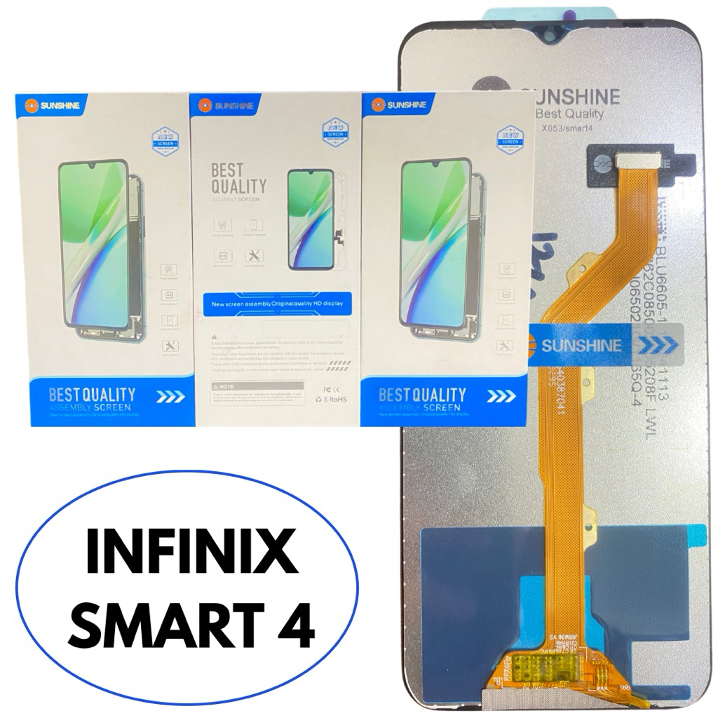 LCD ORIGINAL INFINIX SMART 4 FULLSET BLACK