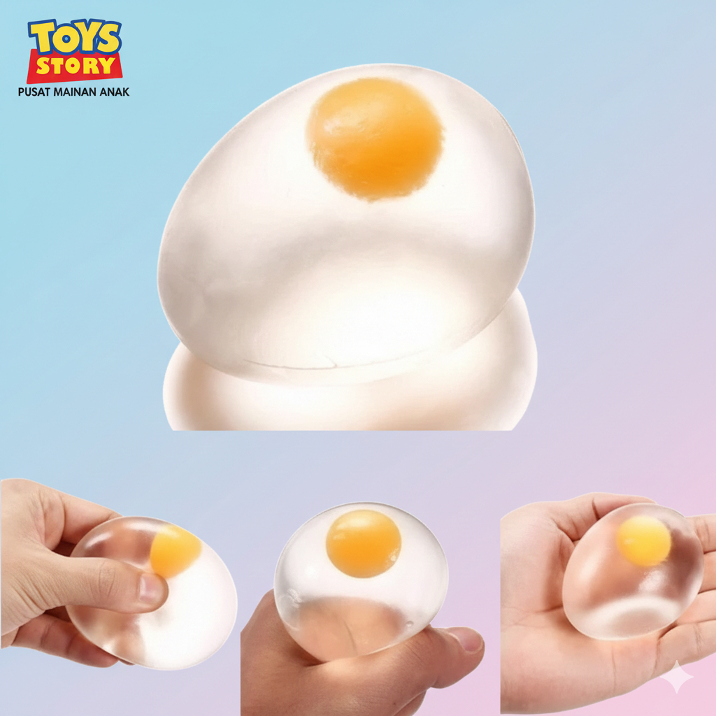 Mainan Bola Remes Banting Anti Stress EGG SPLAT TOY / SQUEEZE EGG