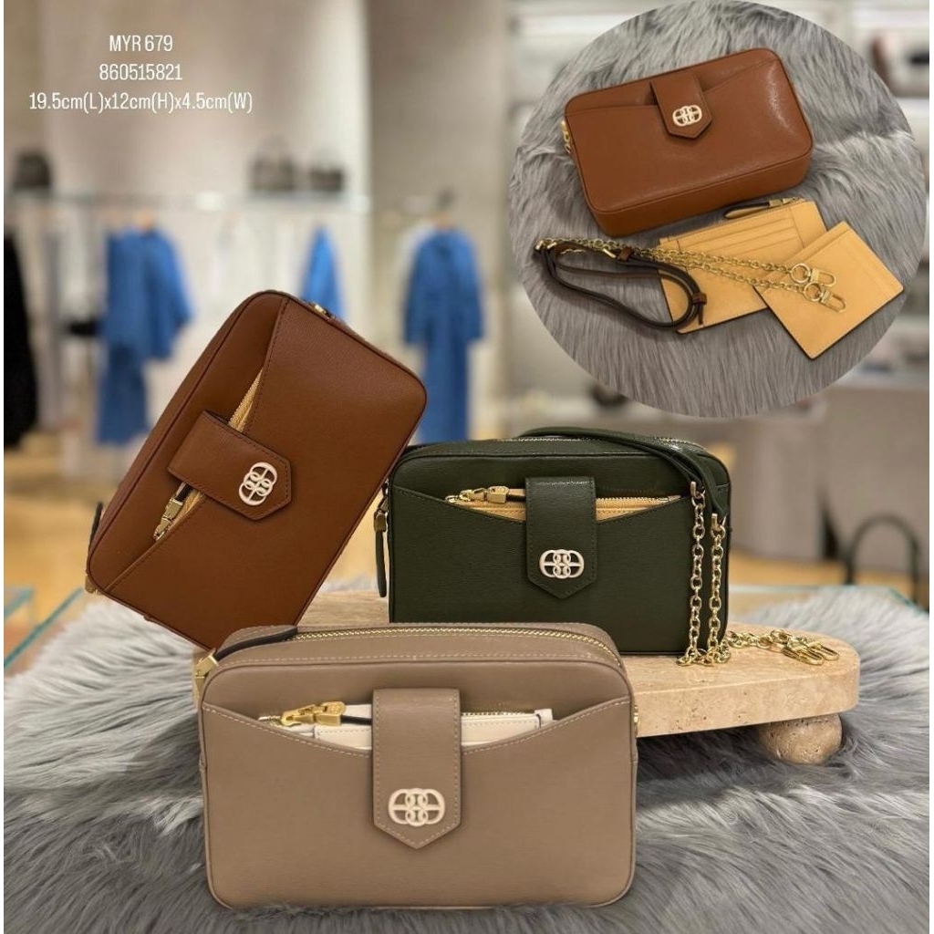 READY STOCK tas bonia original sling camera bag free card holder