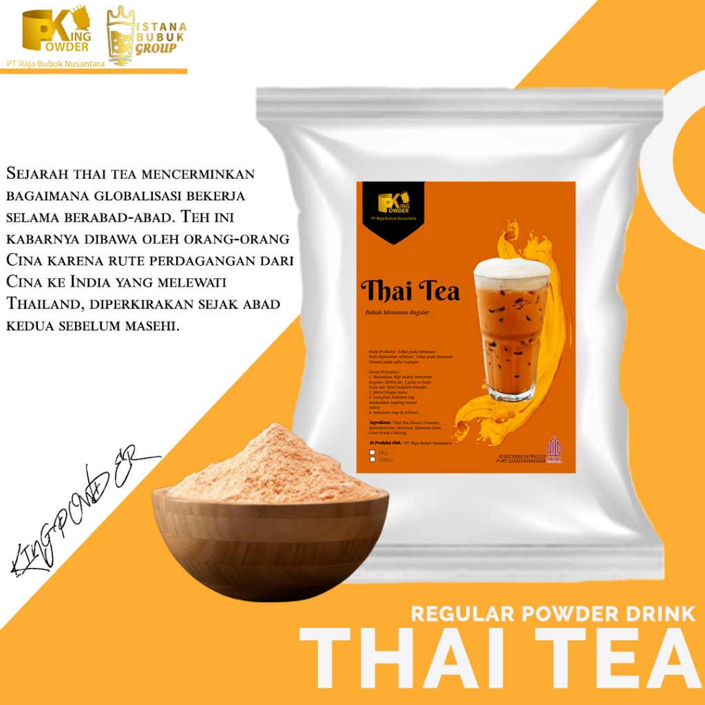 Bubuk Minuman Rasa Thai Tea 1Kg Thai Tea Powder Drink Bubuk Thai Tea Thai Tea Bubuk Powder Thai Tea