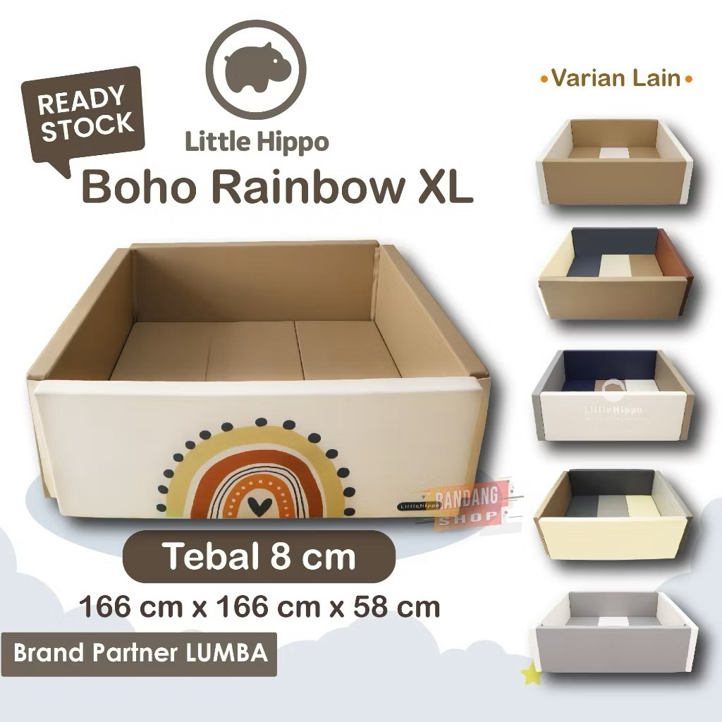 Little Hippo Bumper Bed Playmat Sister Brand Lumba | Bumpermat | Matras | Fence | Pagar | Box Bayi