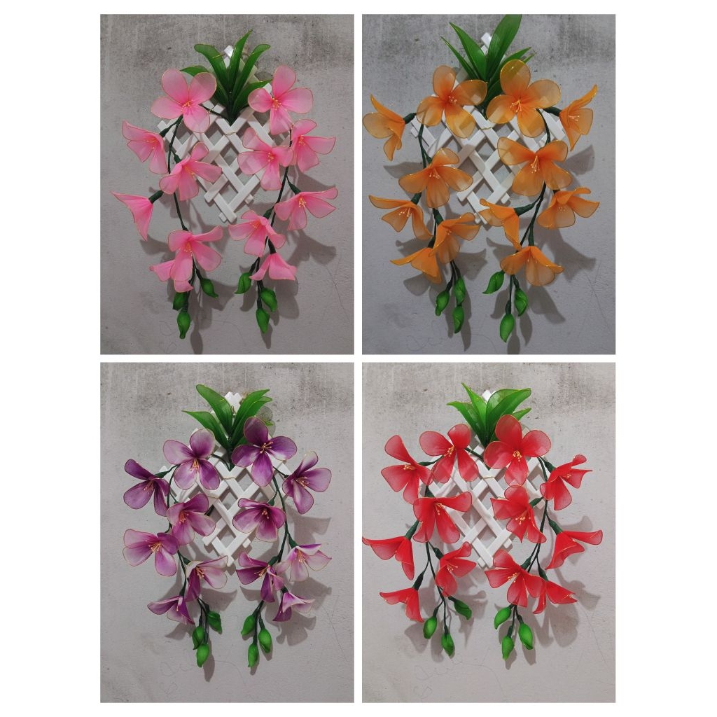 kreasi Bunga handmade PONTIANAK bunga tempel dinding dari nylon stocking nylon stoking