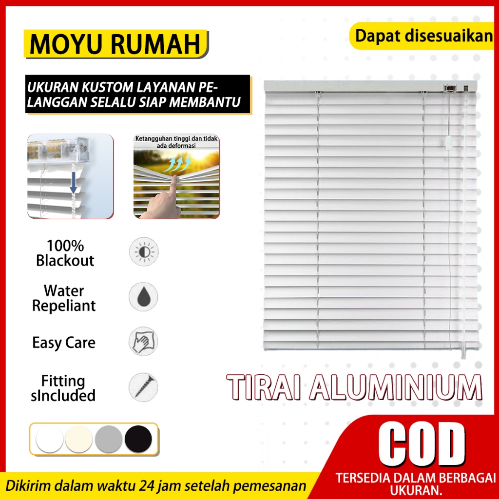 Venetian Blind One Control Chain -Venetian Blind Sharp Point  - Aluminium Aesthetic