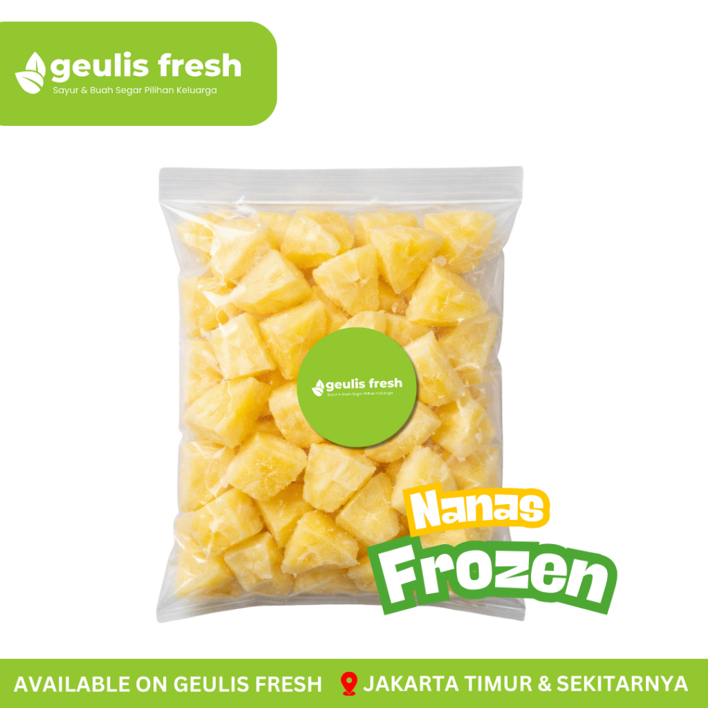 Nanas Potong Frozen 500gr | Buah Beku Segar Jakarta Timur Geulis Fresh