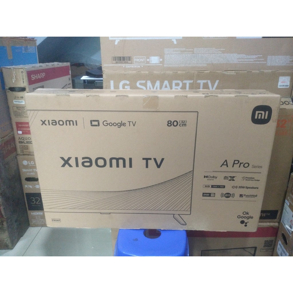 100% BARU TV LED Xiaomi A Pro L32M8-A2ID 32 inci HD Google TV YouTube Digital TV Garansi resmi 1 Yea