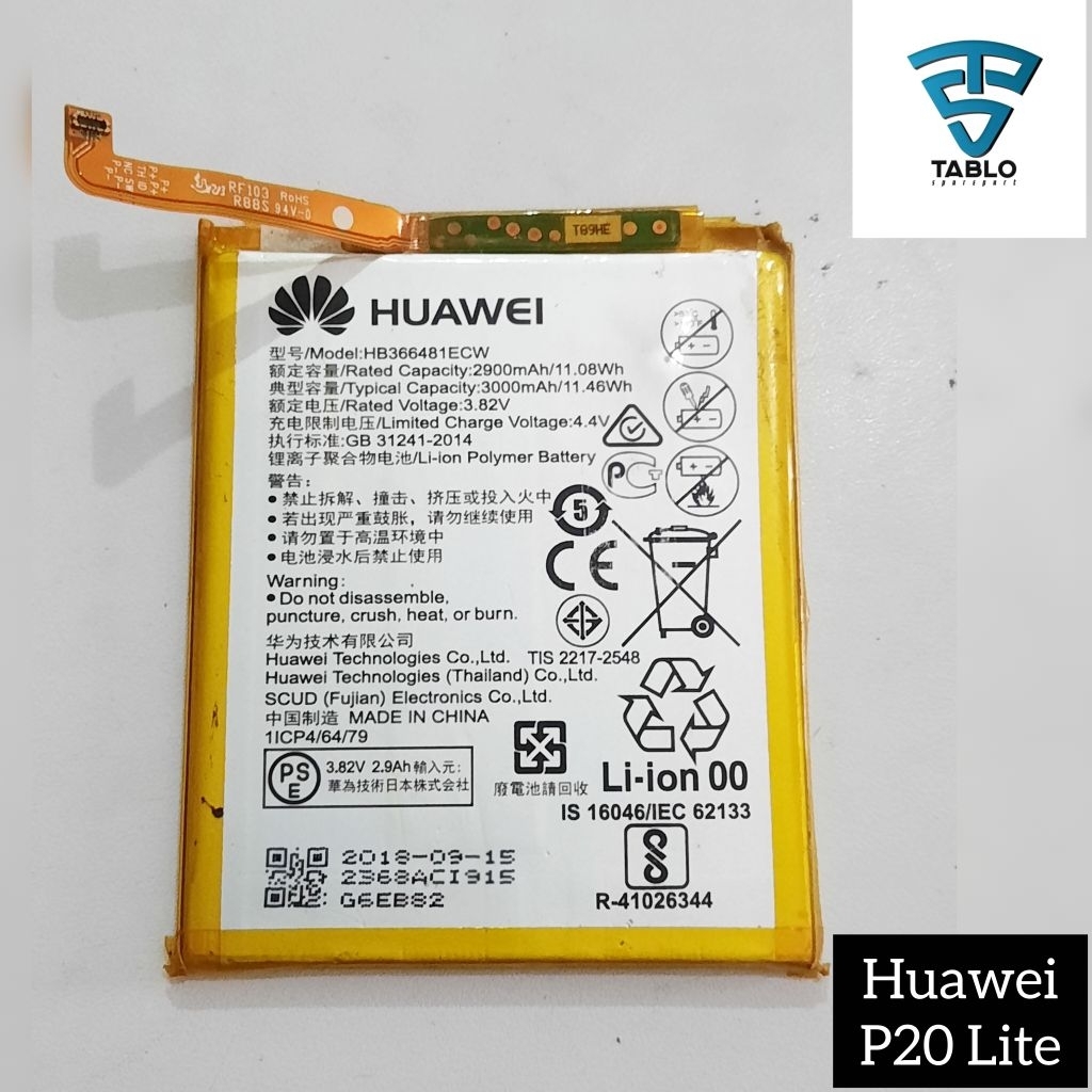 Baterai Huawei P20 Lite original copotan hp