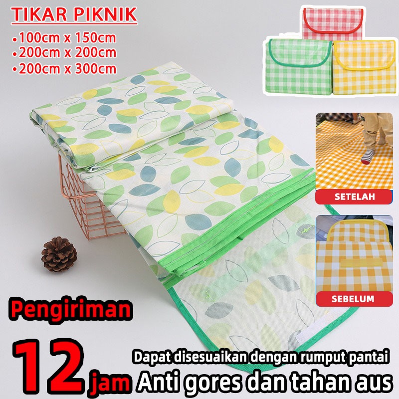 [Kualitasting] tiker piknik waterproof tikar kain piknik estetik kain alas piknik tikar lipat piknik