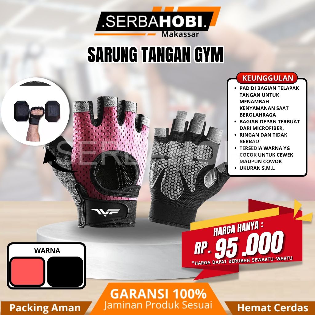 Gloves Fitness Microfiber Gym / Sarung Tangan Olahraga / Sarung Tangan Fitness Gym Pria