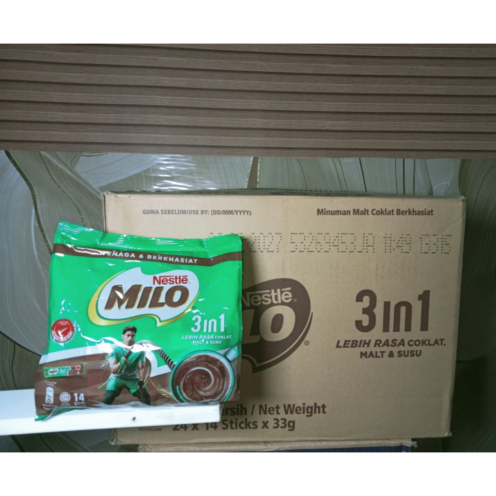 MILO 3in1  24 x 14 stik ori malaysia / dus