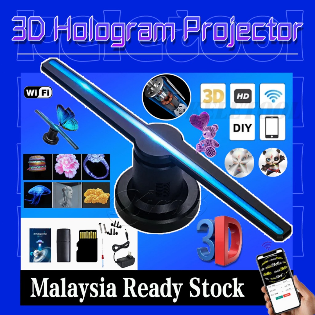 3D LED Fan Hologram Display Proyektor Kipas Hologram Kipas Hologram Animasi 3 Dimensi Mesin Iklan Ki