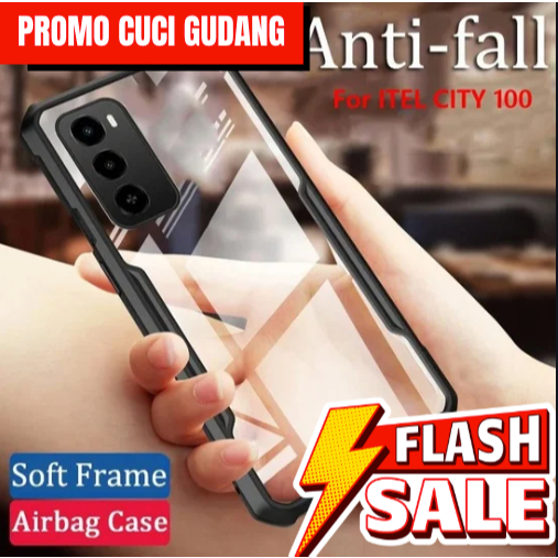 PROMO CUCI GUDANG DISKON Case ITEL CITY 100 Soft Case Clear Beatle Fuze Armor Silikon Hp