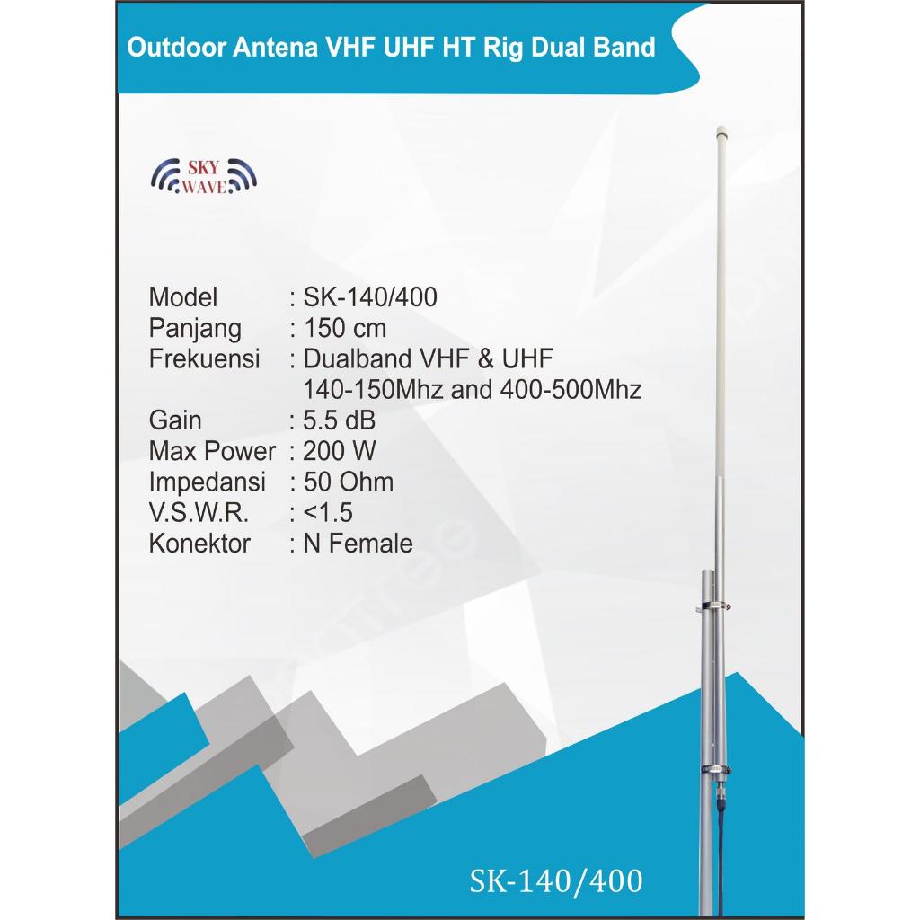 TERMURAH Outdoor Antena VHF UHF HT Rig Dual Band rumah gudang kantor