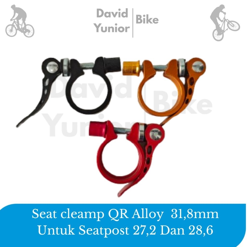 Seatclamp QR Alloy 31,8mm Klem Penjepit Untuk Seatpost 27,2 dan 28,6 Sepeda MTB Lipat
