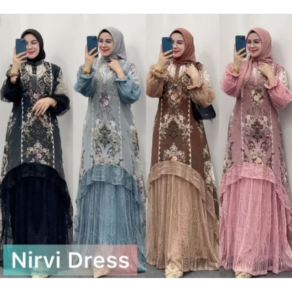 NIRVI SULTAN LUXURY DRESS BURKAT// NIRVI DRESS// GAMIS LEBARAN TERBARU// GAMIS CERUTY BUSUI// GAMIS 