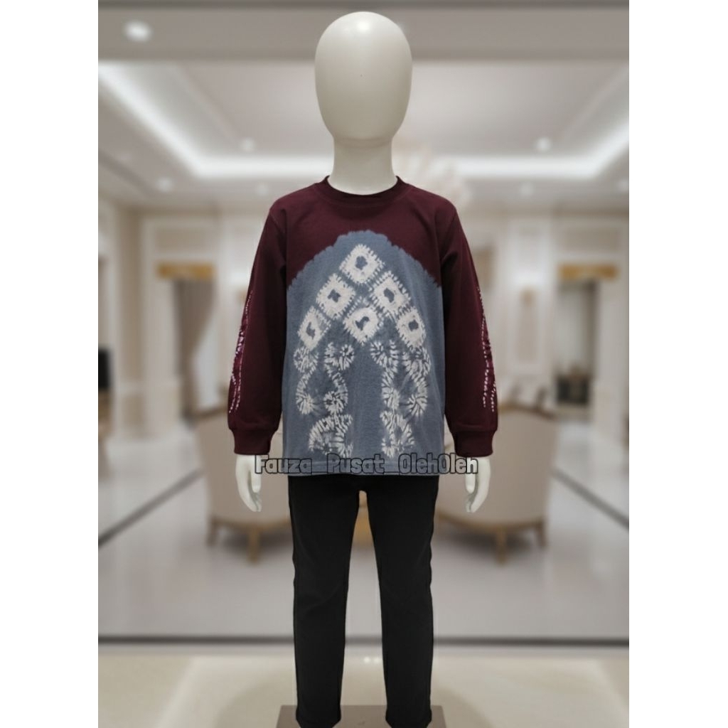 BAJU SASIRANGAN ANAK BAHAN KAOS LENGAN PANJANG